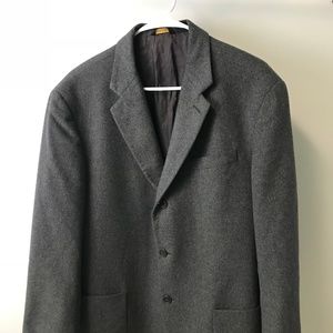 DONNA KARAN MENS SIGNATURE GRAY CASHMERE BLAZER
